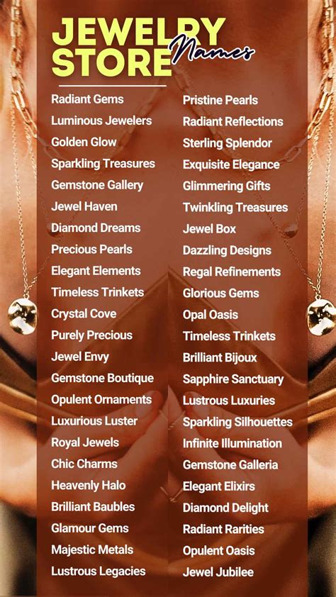 jewelry store name ideas